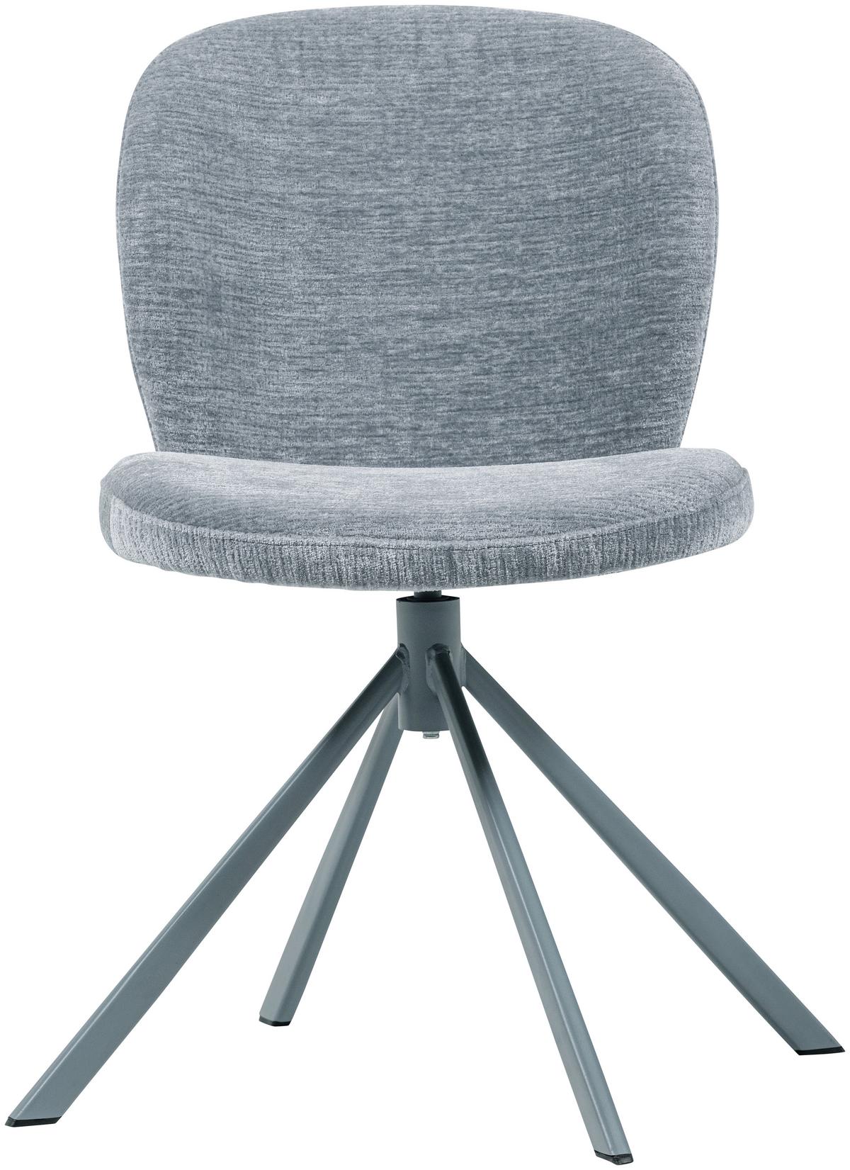 Stuhl-Set Femke 2er-Set Blau - Blau, MODERN, Textil/Metall (58/80/65cm) - Livetastic