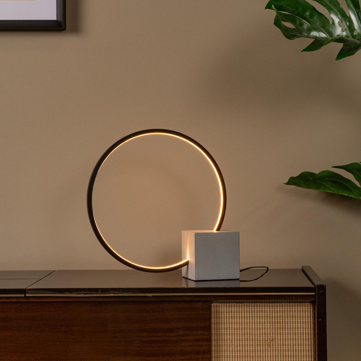 Led-tischleuchte 05555/06/30 Cirkelis - Schwarz/Grau, Konventionell, Metall (32/10/32cm) - Lucide