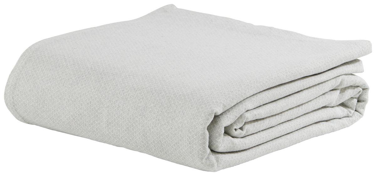 Ágytakaró Dobby Uni - ezüstszínű/fehér, textil (140/210cm) - Premium Living