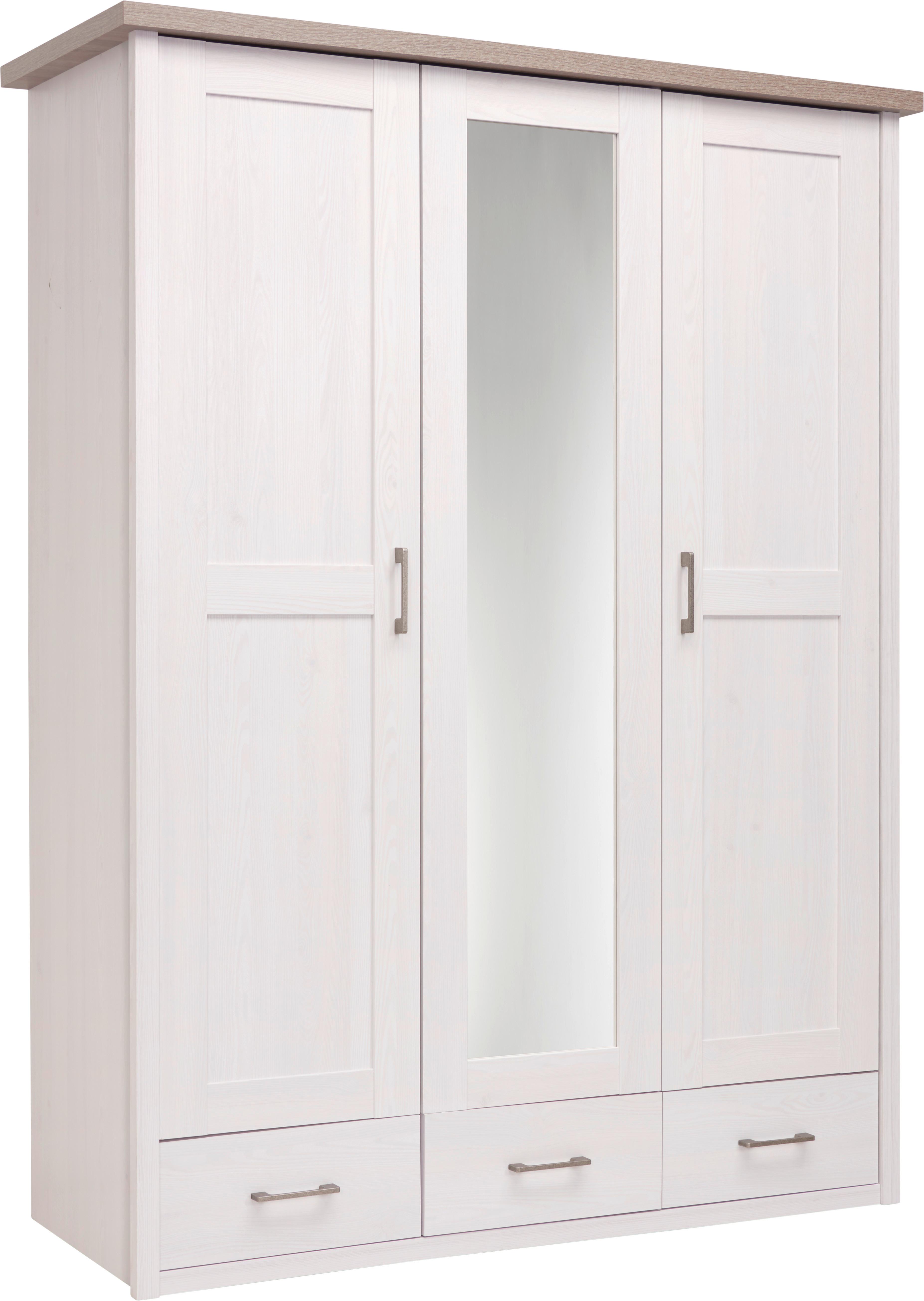 SZAFA NA UBRANIA LUCA - kolor dębu truflowego/biały, Lifestyle, materiał drewnopochodny/metal (148/201/62cm) - Carryhome