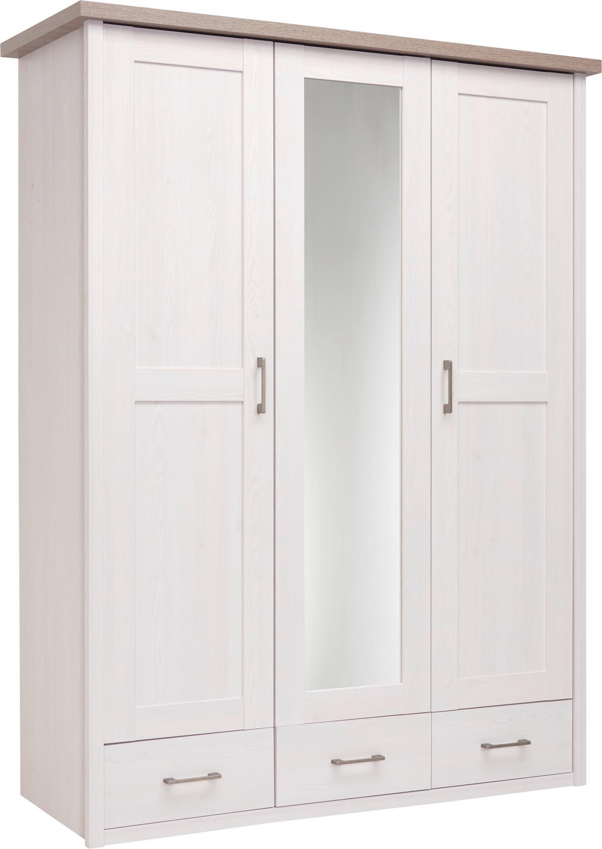 SZAFA NA UBRANIA LUCA - kolor dębu truflowego/biały, Lifestyle, materiał drewnopochodny/metal (148/201/62cm) - Carryhome