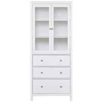 Vitrine Chilly Home ca. 82x197x40 cm Weiß - Weiß/Grau, Design, Glas/Holz (82/197/40cm) - Livetastic