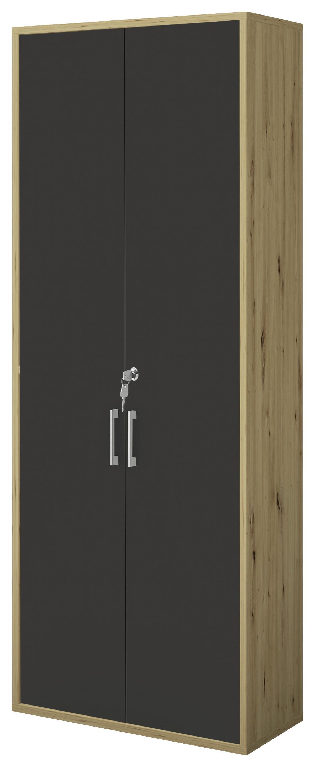 Türenset Big Profi Office Anthrazit Matt - Anthrazit/Alufarben, Modern, Holzwerkstoff/Metall (77/211/40cm) - Mömax