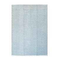 FLACHWEBETEPPICH APERITIF 410 TÜRKIS - Türkis, Konventionell, Textil (120/170cm) - Kayoom