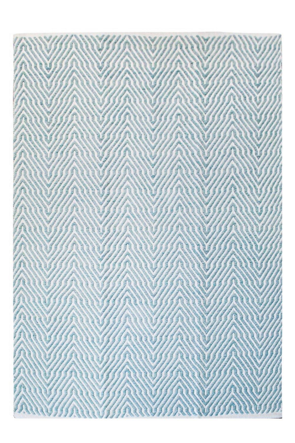 FLACHWEBETEPPICH APERITIF 410 TÜRKIS - Türkis, Konventionell, Textil (120/170cm) - Kayoom