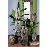 Blumensäule Flora Bronzefarben - Bronzefarben, Basics, Glas/Metall (27/70/27cm)