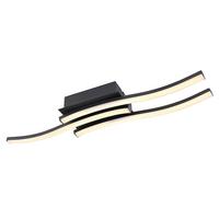 Led Svjetiljka Stropna 67137-18b Kasimir - bijela/crna, Design, metal/plastika (54/16/6,6cm) - Globo