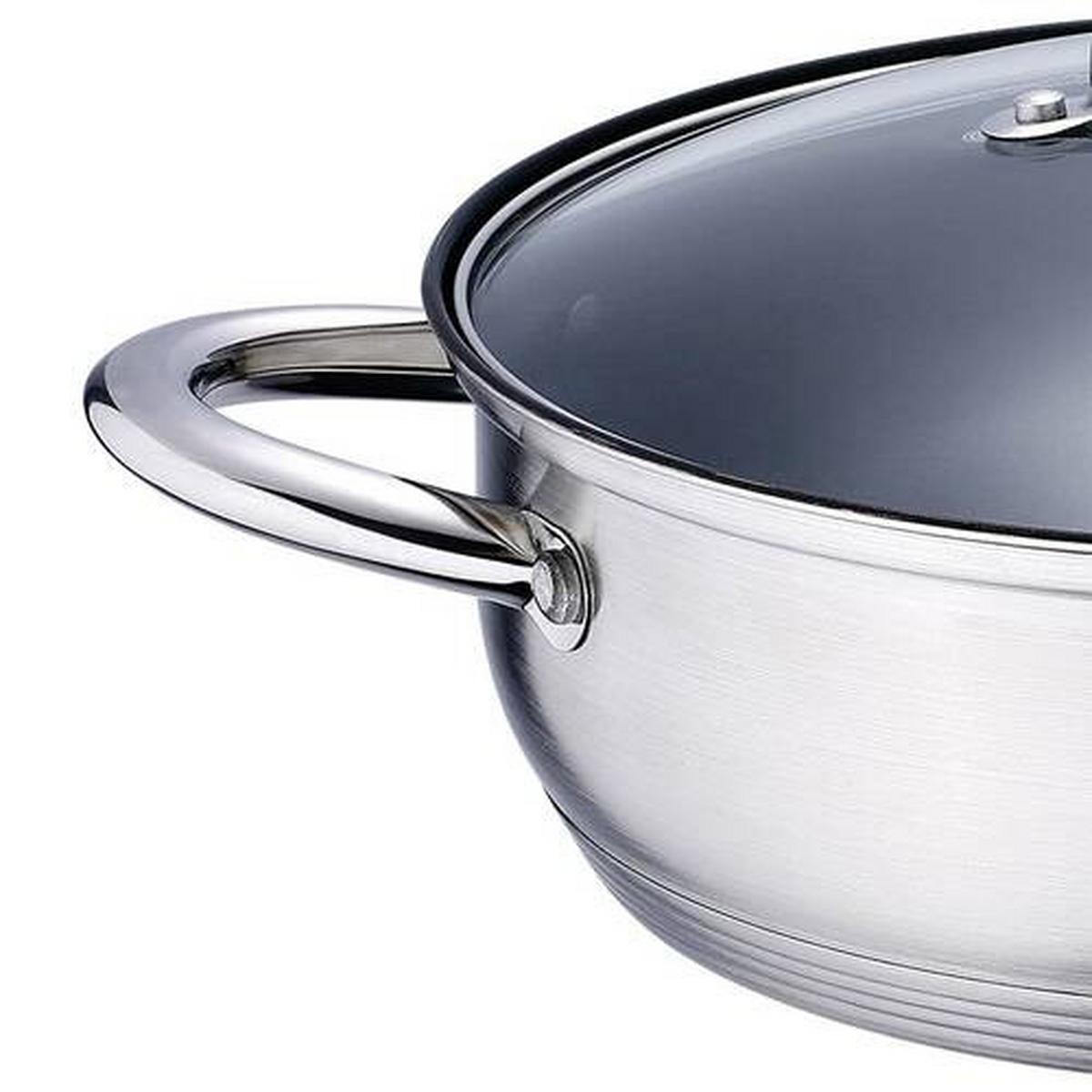 Kochtopset Jumbo, 12-teilig - Edelstahlfarben/Transparent, MODERN, Glas/Metall