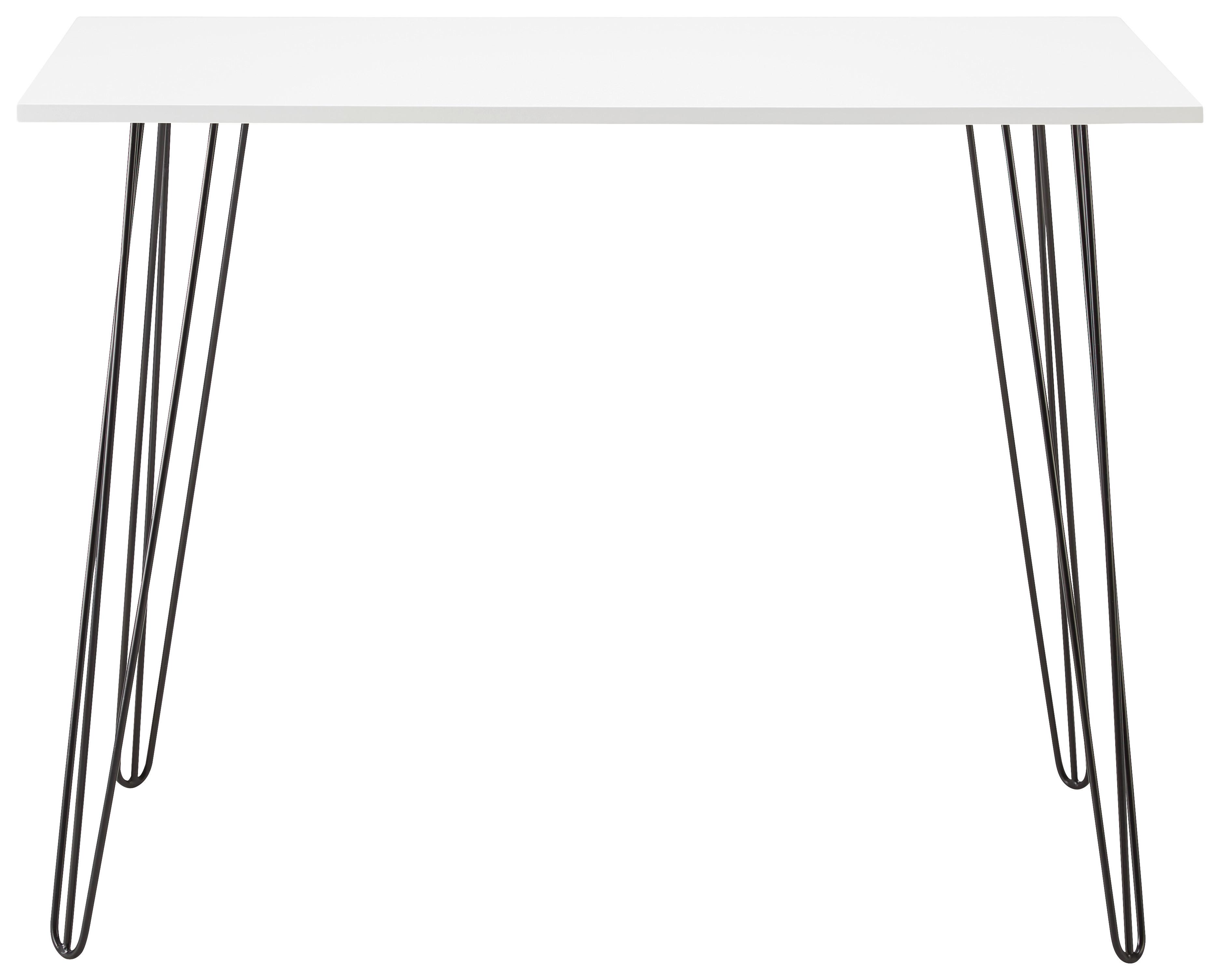 SKRIVBORD MARC - vit/svart, Modern, metall/trä (98/60/75cm) - Bessagi Home