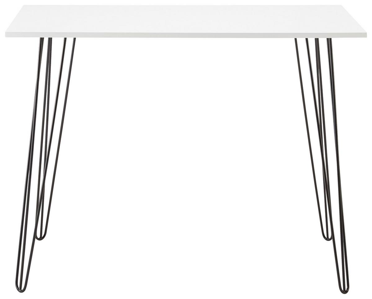 BIURKO MARC - czarny/biały, Modern, metal/drewno (98/60/75cm) - Bessagi Home