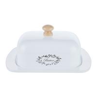 BUTTERDOSE LORE - Weiss/Schwarz, Modern, Metall (17/12,5/5cm) - Zandiara