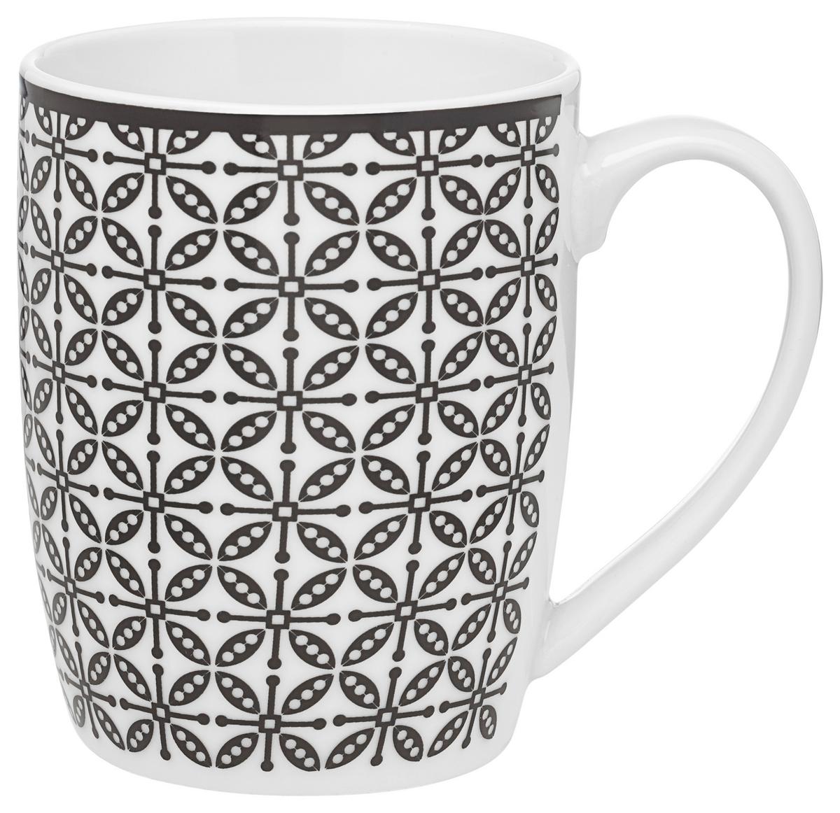 Kávésbögre Shiva - fekete/fehér, Lifestyle, kerámia (8,5/10,5cm) - Modern Living