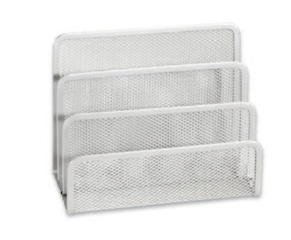 Pisemski Odlagalnik Mesh - srebrna, kovina (17,5/8,2/13,5cm) - Modern Living