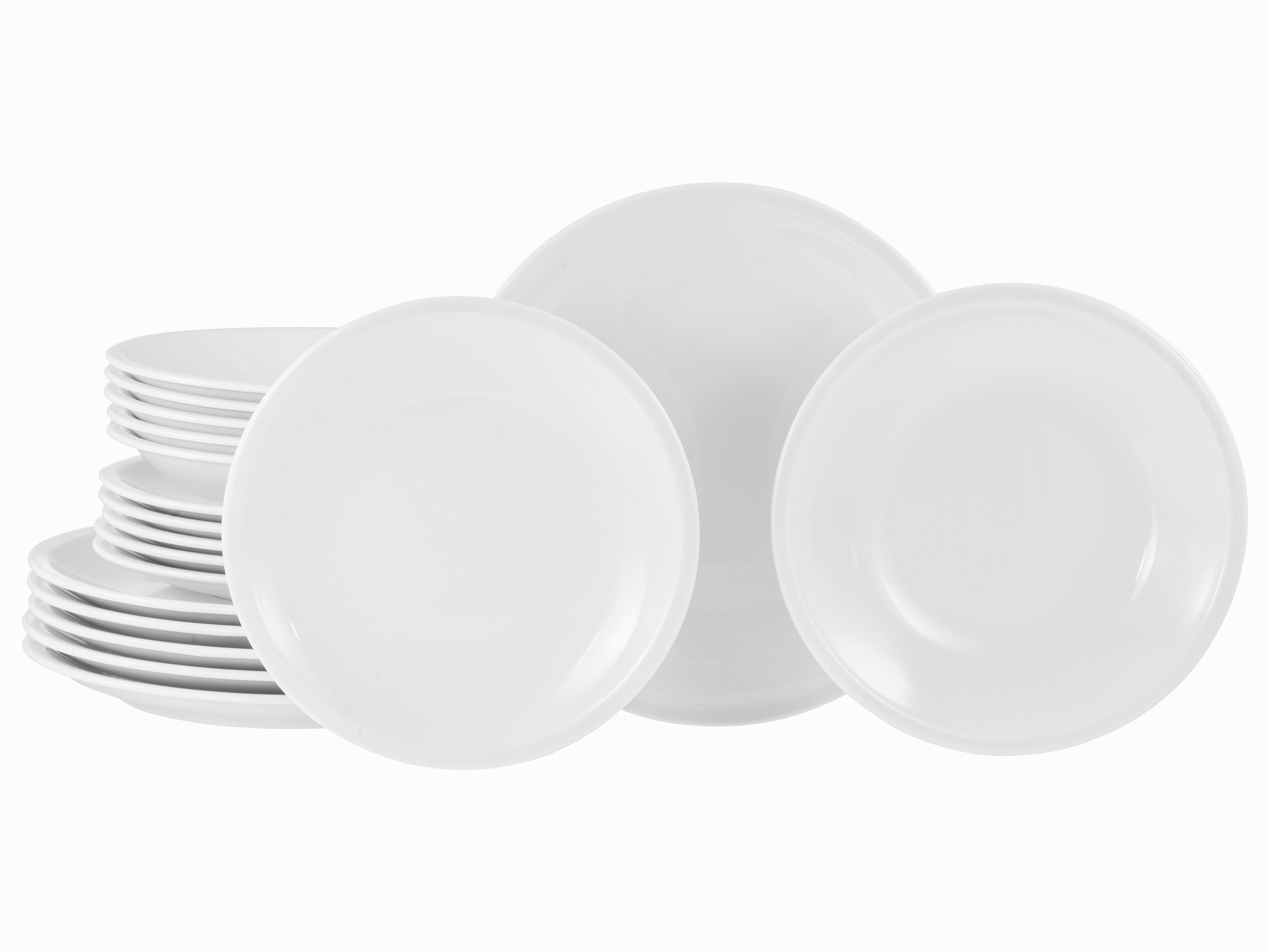 Kombinirani Servis Milano, 18-Delni - bela, Basics, keramika - Creatable