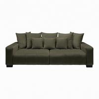 Velika Sofa Matteo - tamno zelena/crna, Moderno, drvo (246/93/124cm) - Based