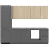 Küchenblock Milino o. E-Geräte Graphitgrau - Eichefarben/Graphitfarben, Basics, Holzwerkstoff/Kunststoff (285cm) - Visiona