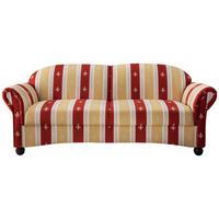 2,5-Sitzer-Sofa Torello Rot Mikrofaser - Wengefarben/Rot, KONVENTIONELL, Holz/Textil (198/84/80cm) - Livetastic