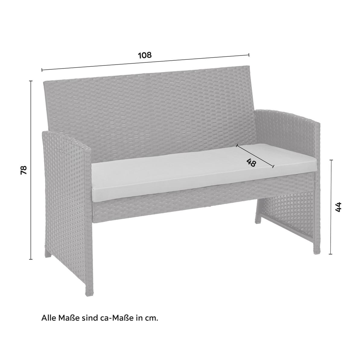 Set lounge Michelle - negru/transparent, Modern, plastic/sticlă - Modern Living