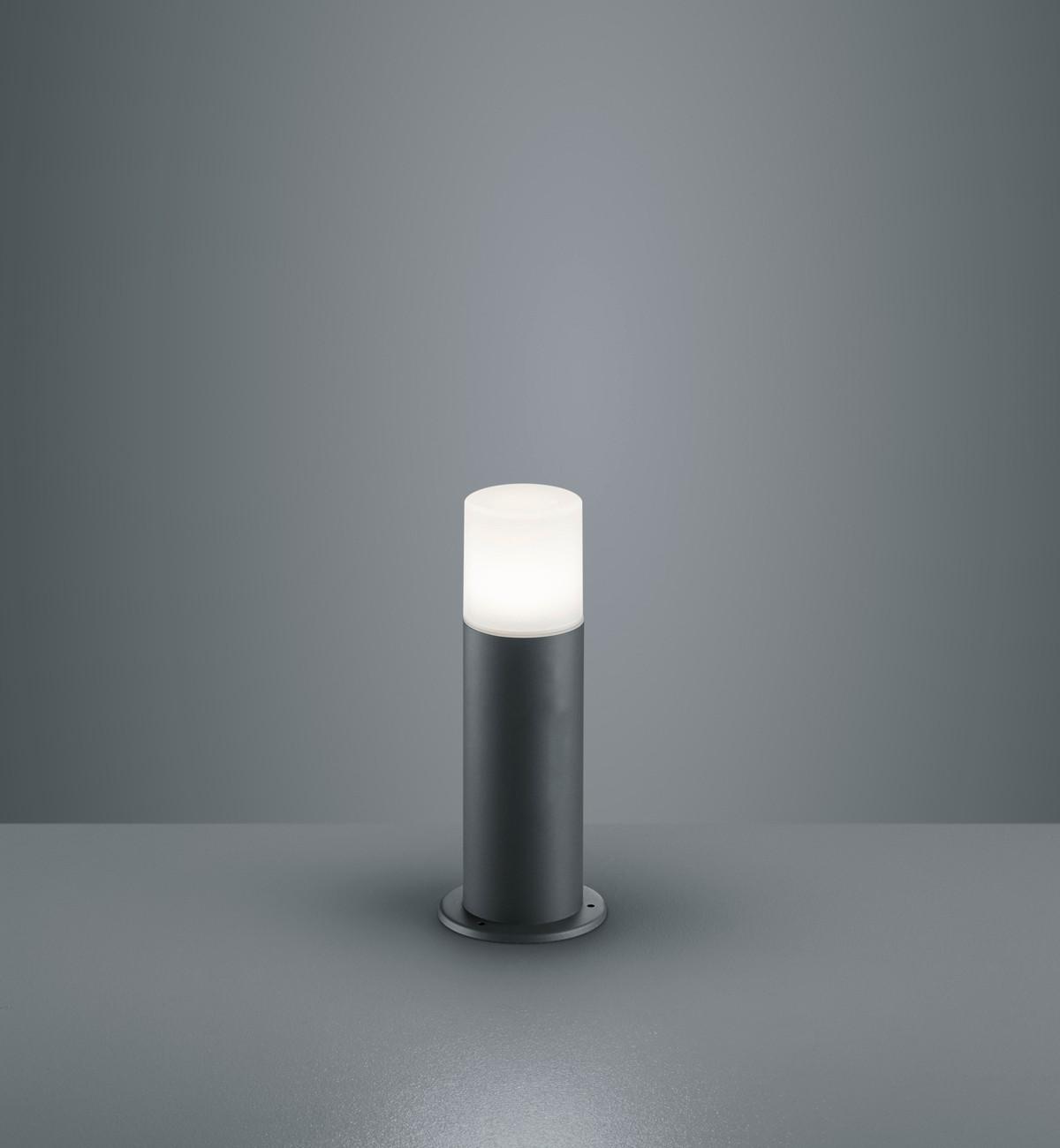 Wegleuchte Hoosic in Anthrazit max. 28 Watt - Anthrazit/Weiß, Design, Kunststoff/Metall (8,5/30cm) - Trio Leuchten