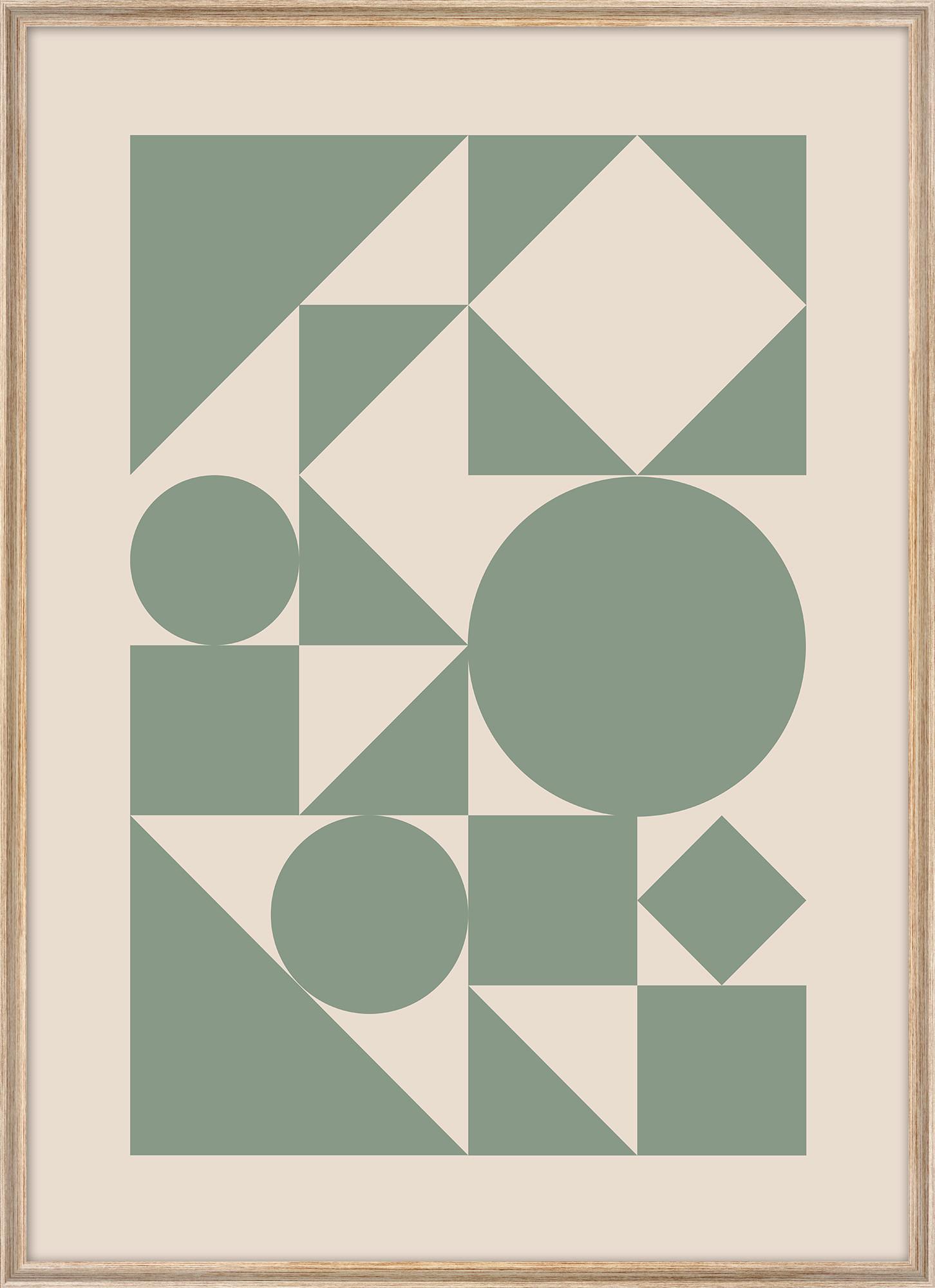 Slika Kenzo - barve hrasta/večbarvno, papir/leseni material (50/70cm) - Modern Living