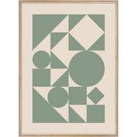 Slika Kenzo - barve hrasta/večbarvno, papir/leseni material (50/70cm) - Modern Living
