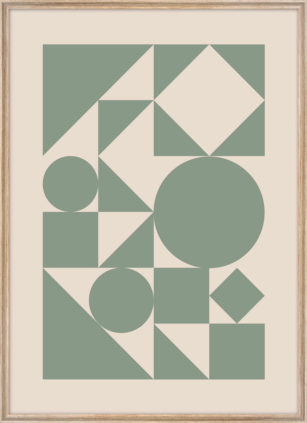 Slika Kenzo - barve hrasta/večbarvno, papir/leseni material (50/70cm) - Modern Living