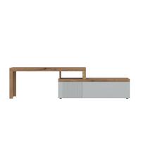 Tv Komoda Manilla - boje hrasta/svijetlo siva, Trend, drvni materijal (160-254/64,2/40cm) - Modern Living