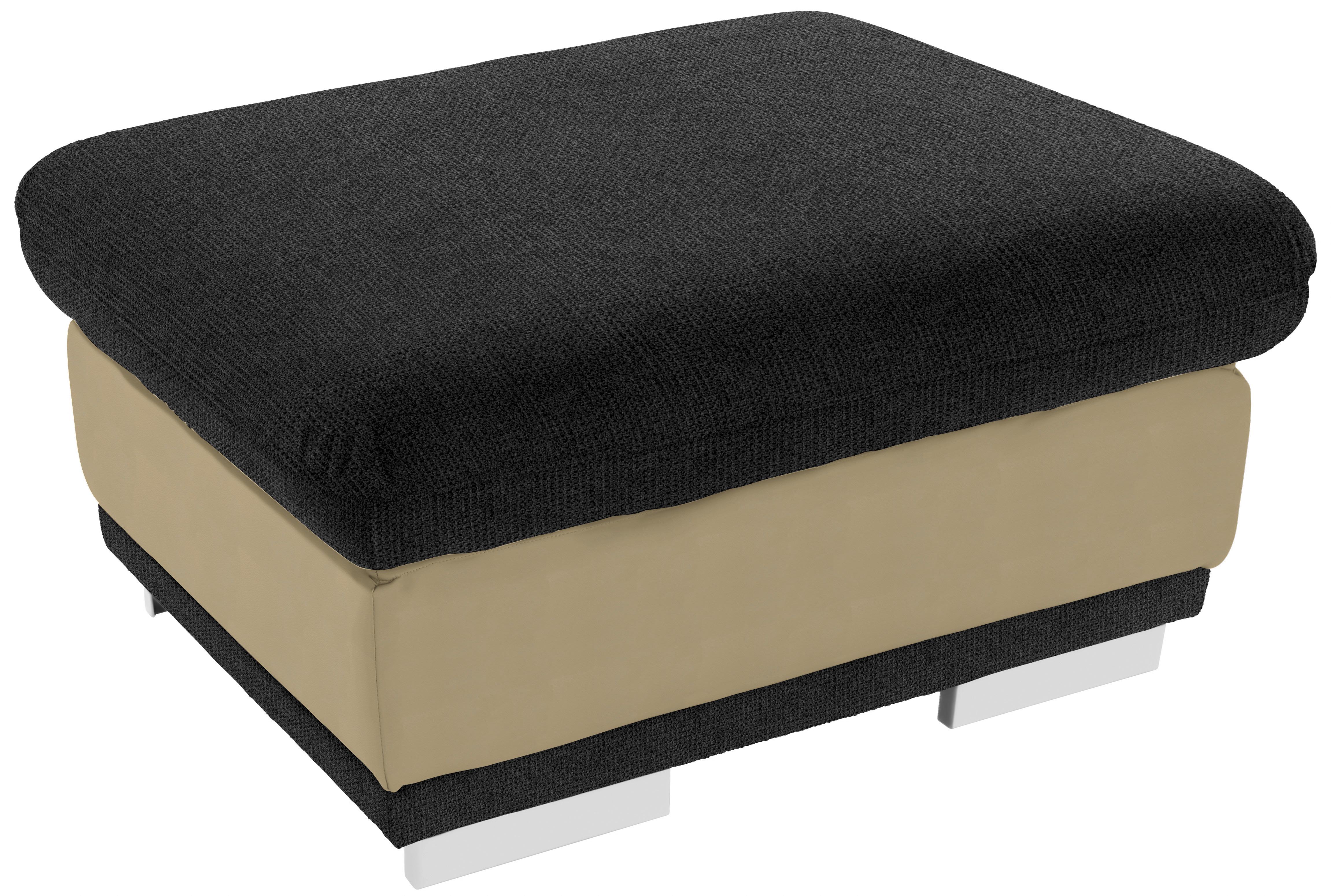 Tabure Seaside - barve kroma/črna, Konvencionalno, kovina/tekstil (97/47/67cm) - Premium Living