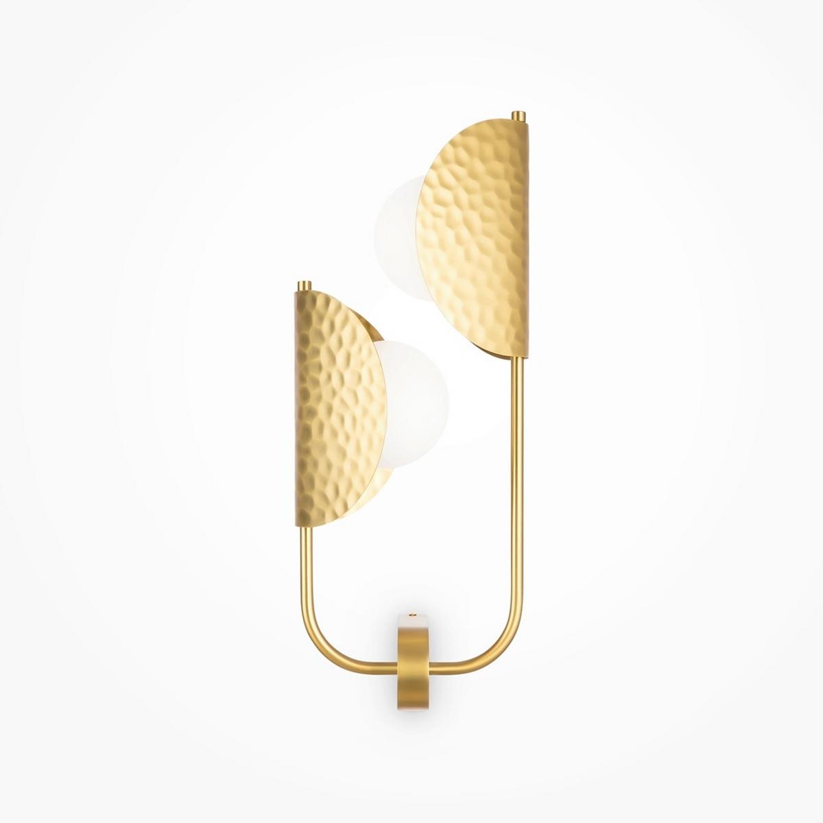 WANDLEUCHTE TROPIC - Weiss/Messingfarben, Modern, Glas/Metall (21,5/17/56,4cm) - MAYTONI