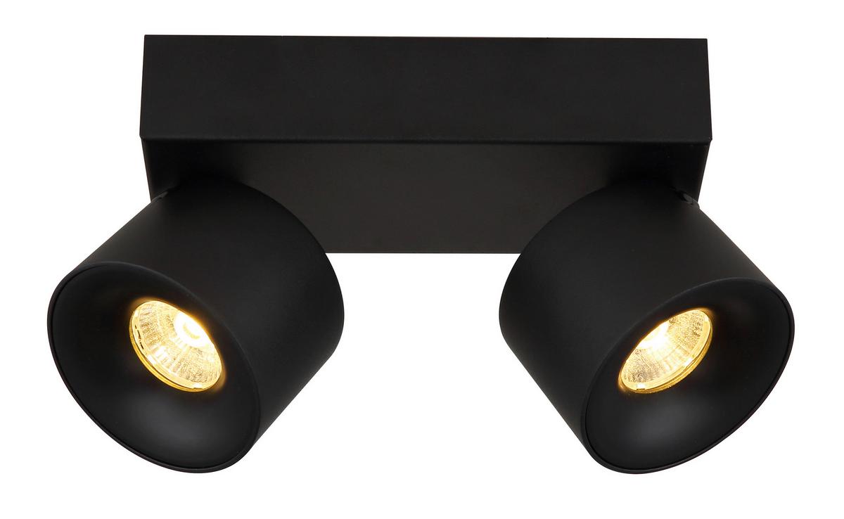 LED-Strahler Rae Schwarz max. 6 Watt - Transparent/Schwarz, Design, Kunststoff/Metall (20,5/7,2/12cm) - Globo