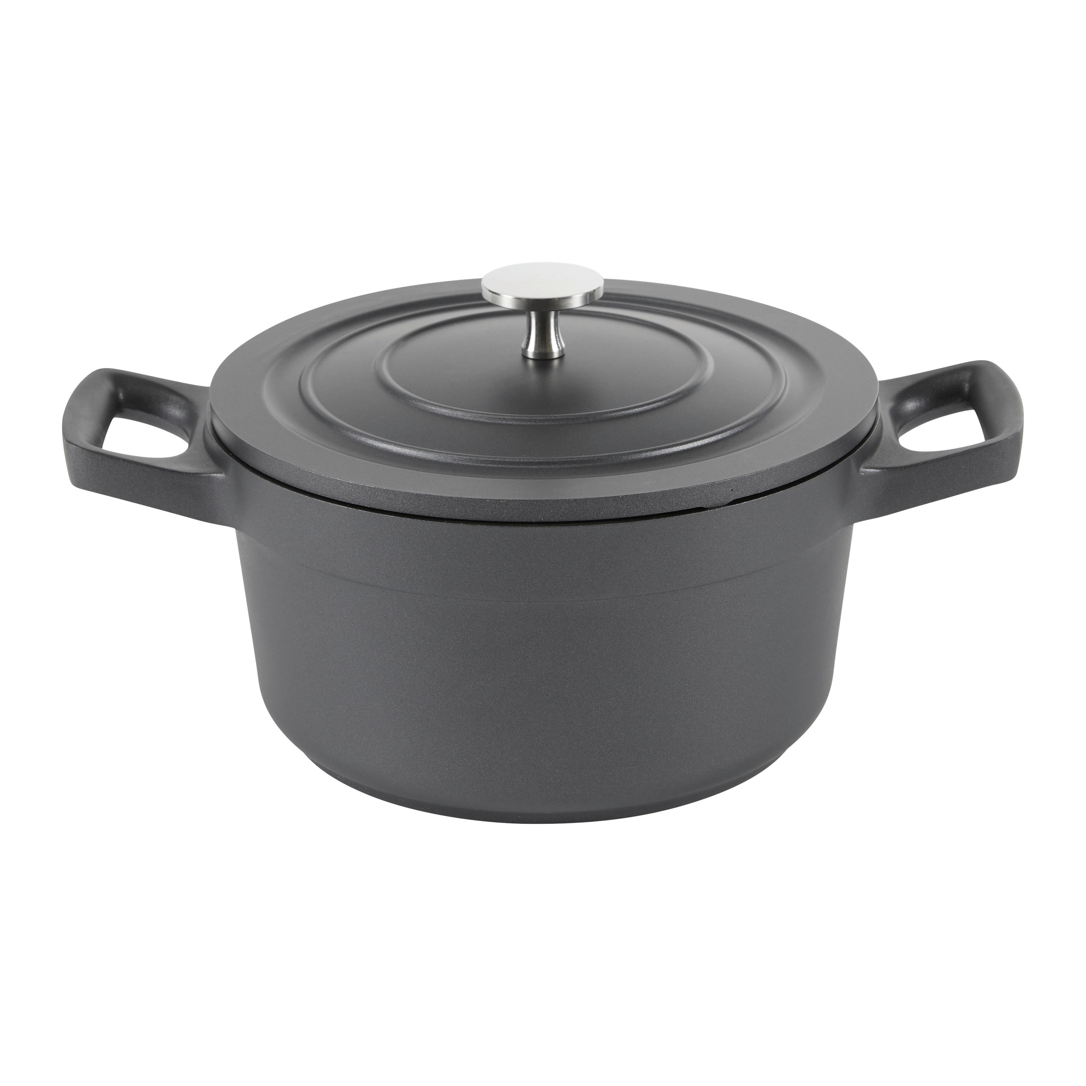 Kochtopf Tradition in Schwarz Ø 20cm - Schwarz, MODERN, Metall (20/9,8cm)