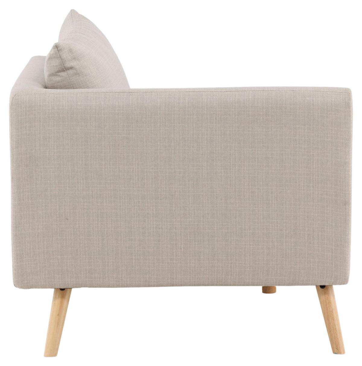 RÉCAMIERE TACOMA - Beige, Design, Holz/Textil (174/80/93cm) - Livetastic