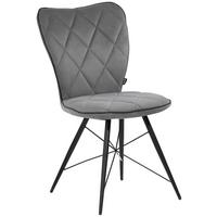 KRZESŁO CHRISTOPHER   -HOM IN- - czarny/szary, Design, metal/tkanina (48/89/62cm) - Hom`in