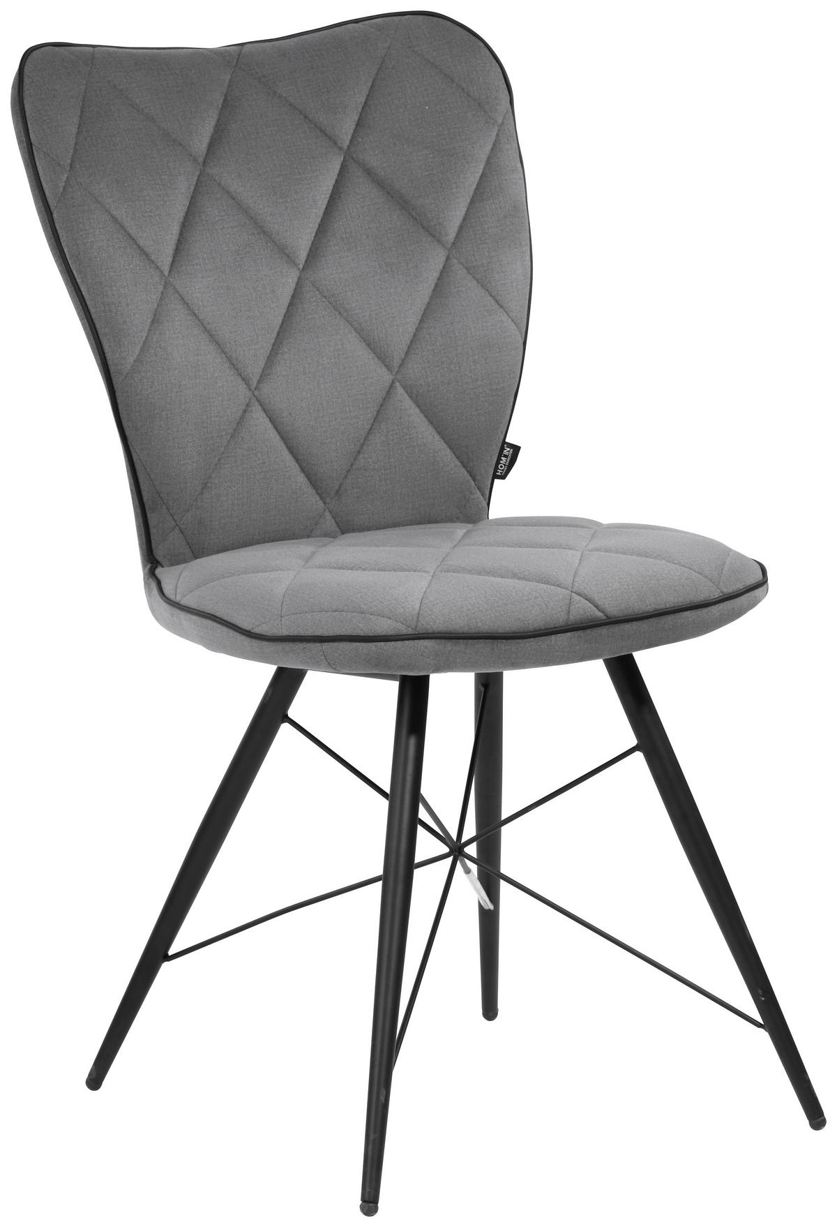 KRZESŁO CHRISTOPHER   -HOM IN- - czarny/szary, Design, metal/tkanina (48/89/62cm) - Hom`in