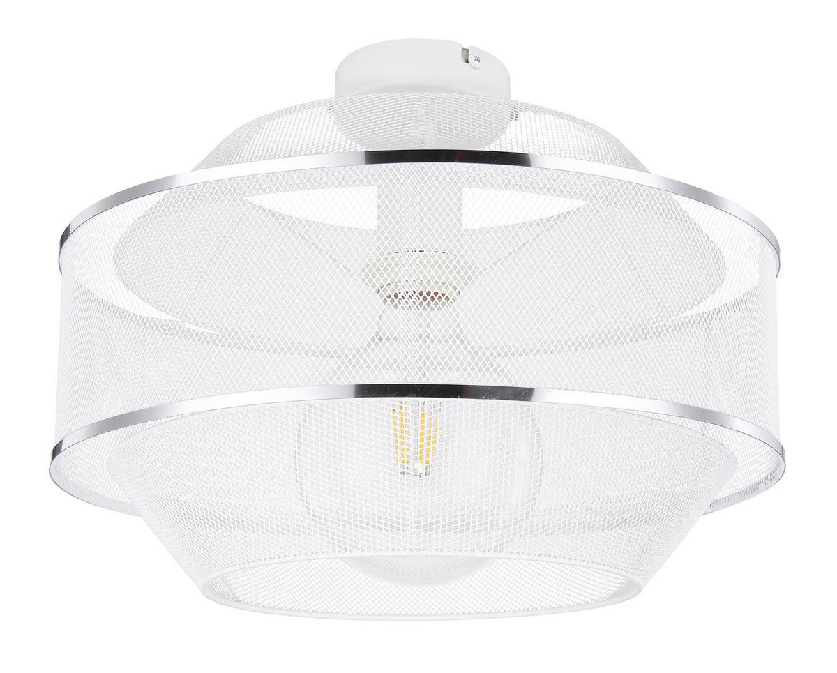 Stropna Svetilka Cruz - barve kroma/bela, Trend, kovina (35/26cm) - Globo