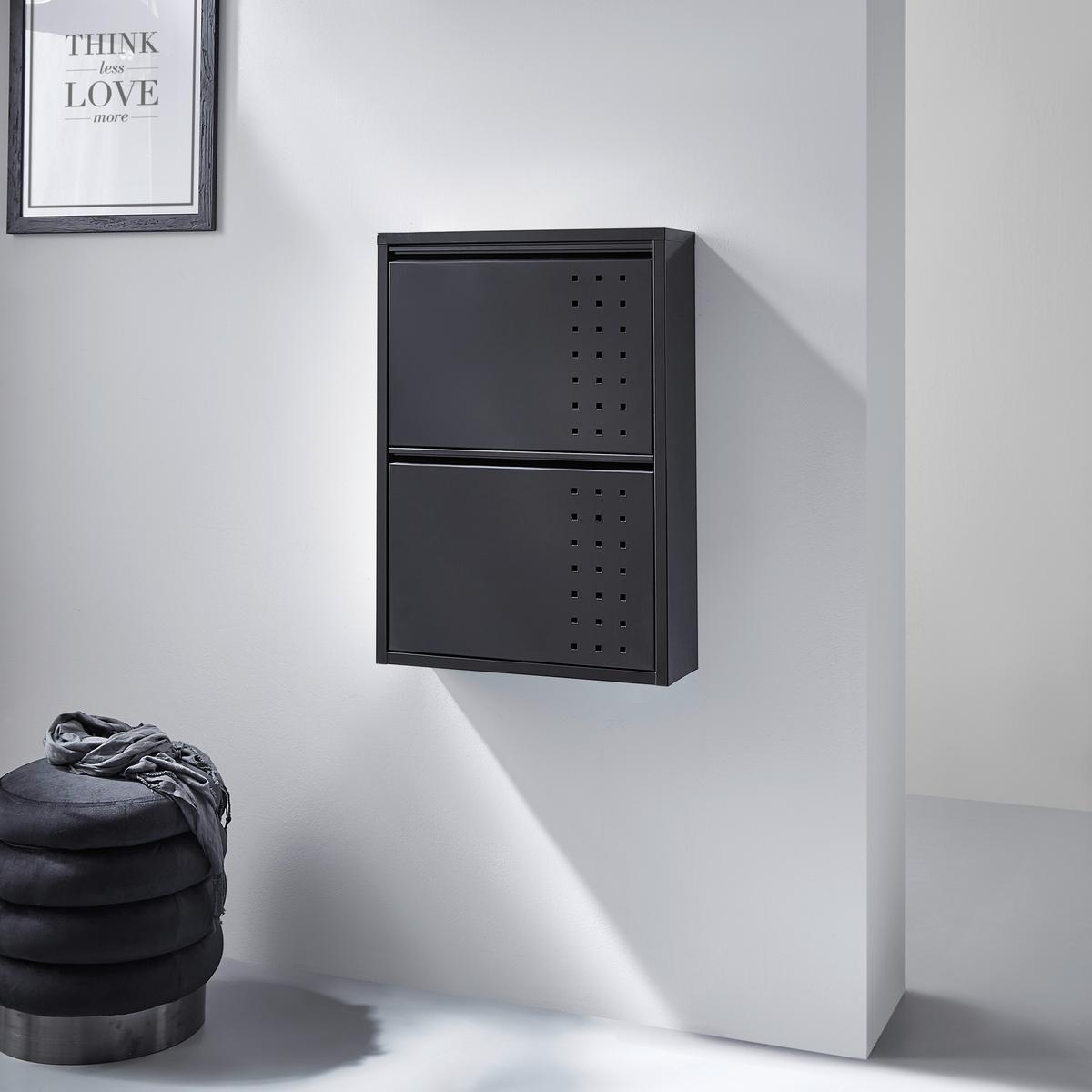 Schuhkipper in Schwarz - Schwarz, Modern, Metall (50/70/15cm) - Mömax