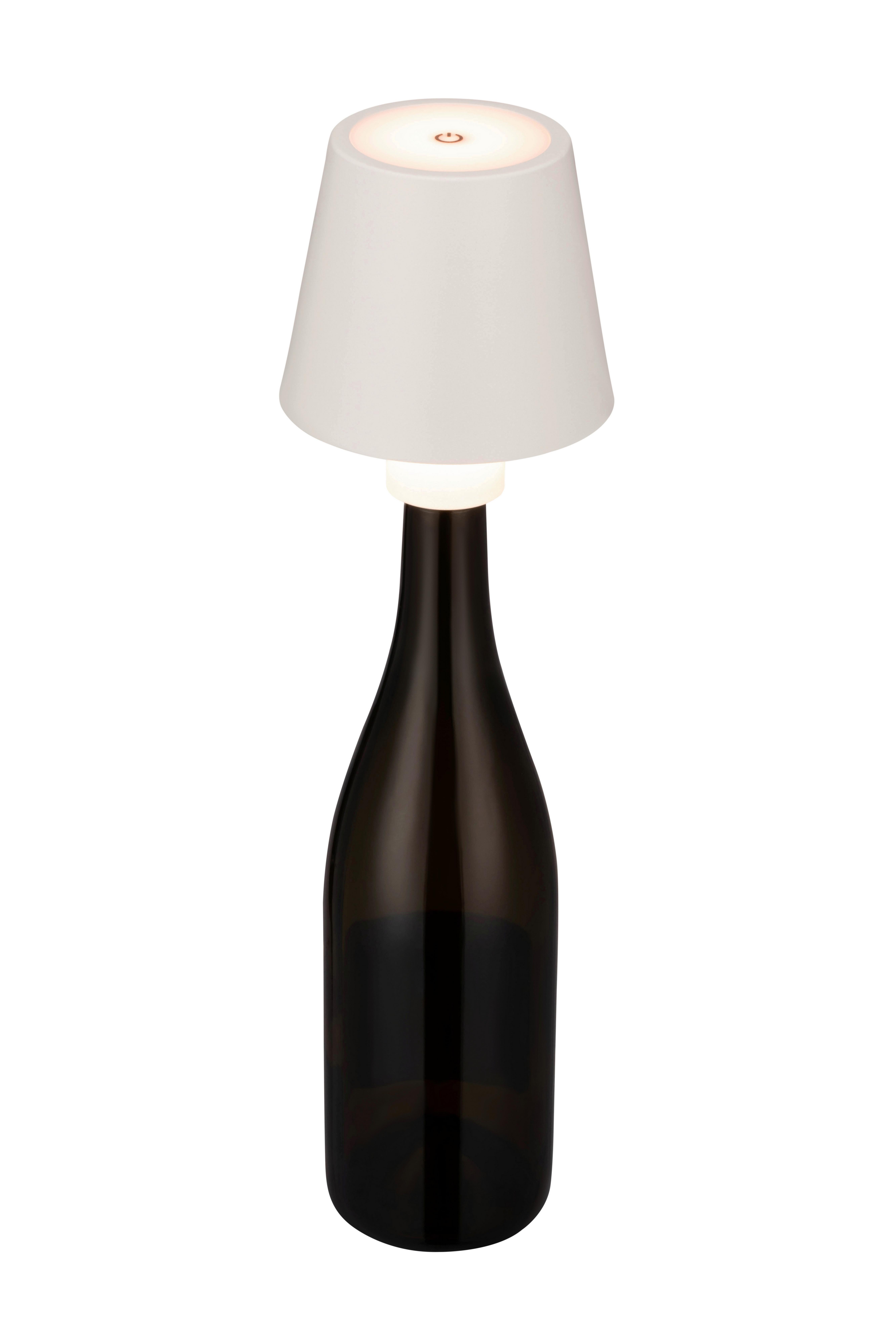 LAMPA STOŁOWA Z AKUMULATOREM BOTTLE - biały, Trend, metal (11/12,2cm) - Novel