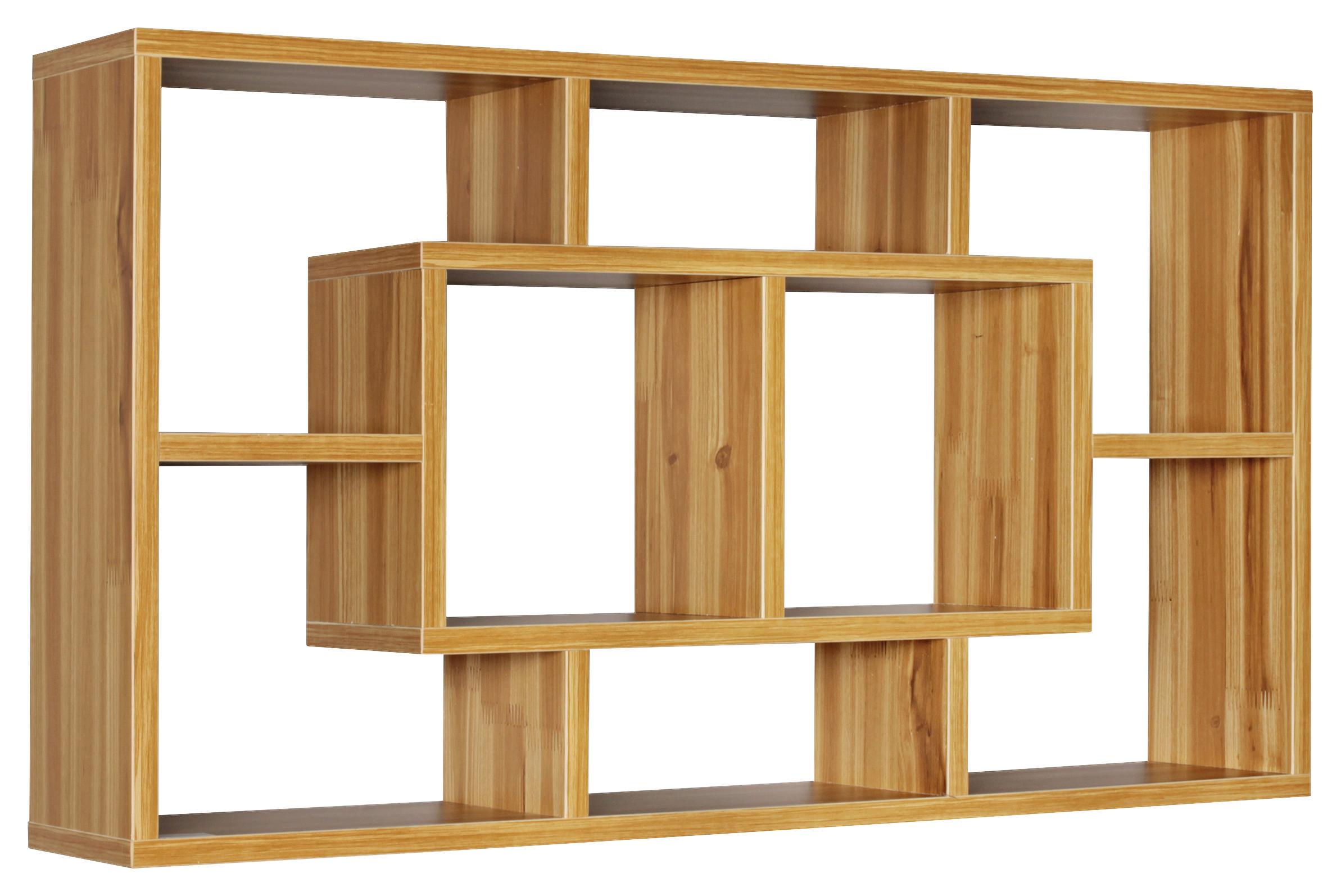 Wandregal Alex ca. 85x48x16 cm Buchefarben - Buchefarben, KONVENTIONELL, Holzwerkstoff (85/47,5/16cm) - MID.YOU