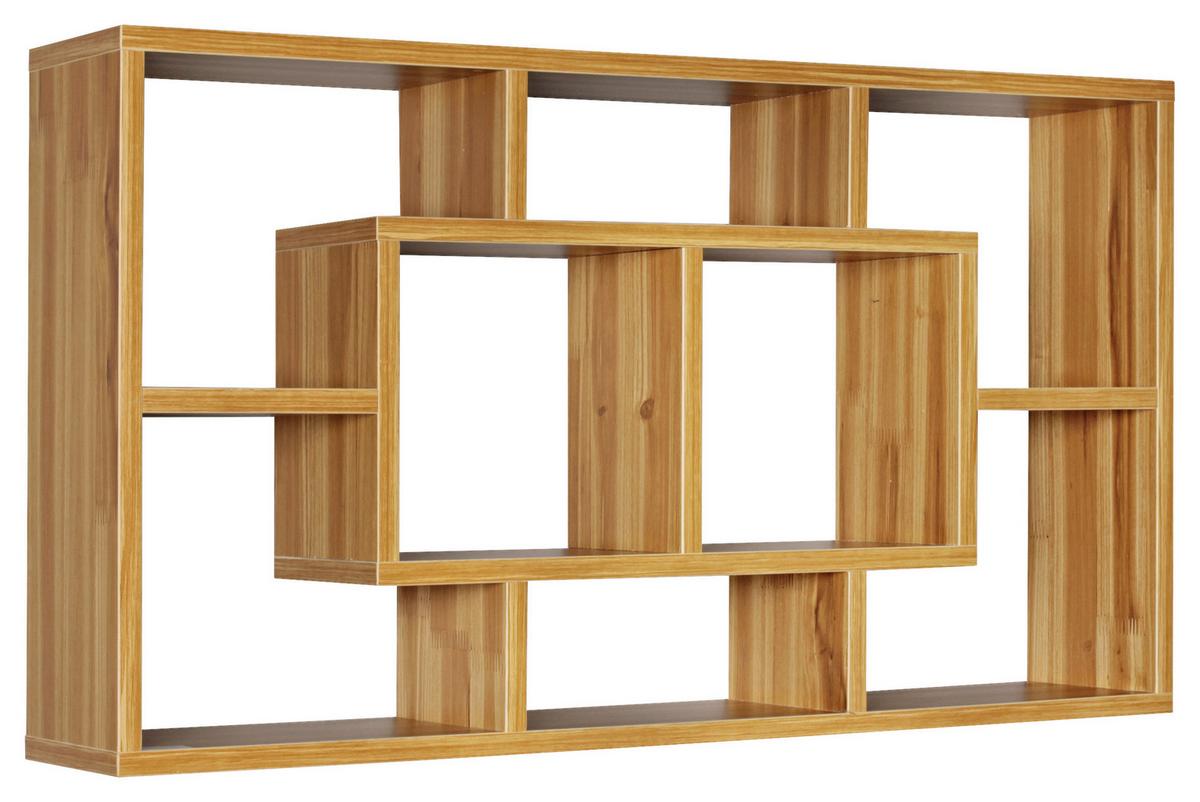 Stenski Regal Alex - barve bukve, Konvencionalno, leseni material (85/47,5/16cm) - MID.YOU