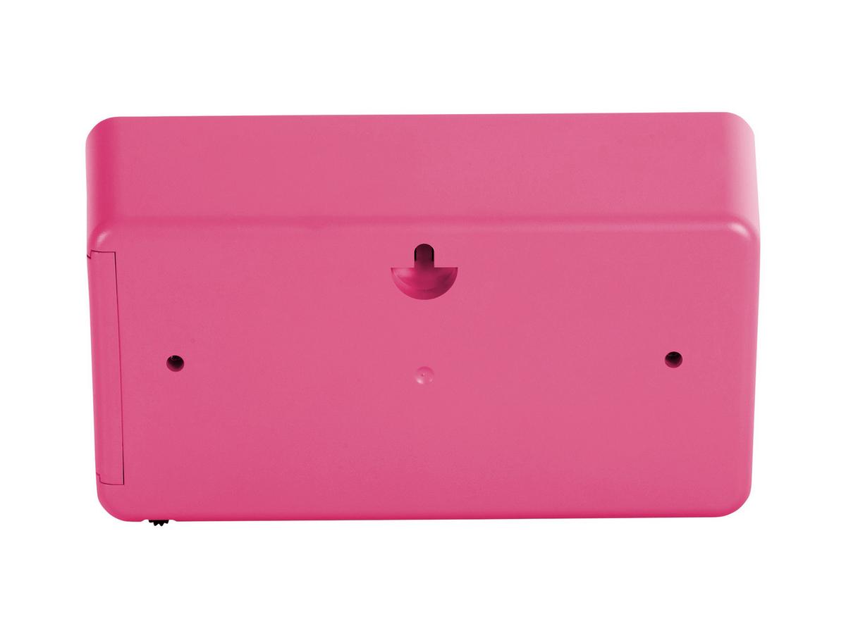 ZEGAR FUNKY FLIP - jaskrawy róż, Basics, tworzywo sztuczne (18/7/9cm) - Karlsson