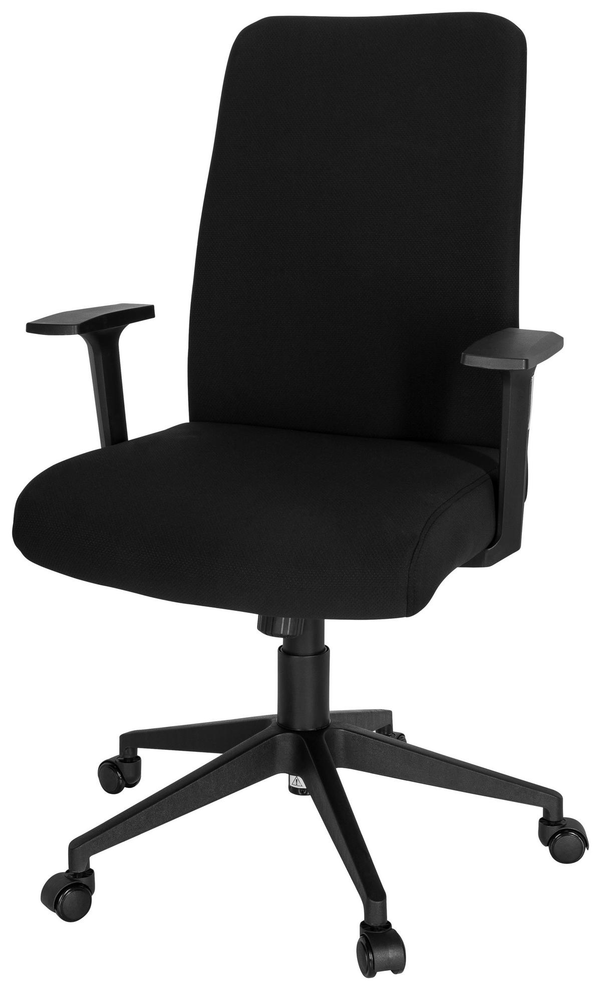 Pisarniški Stol Cosio I, Črna - črna, Moderno, umetna masa/tekstil (65/120/62cm) - MID.YOU