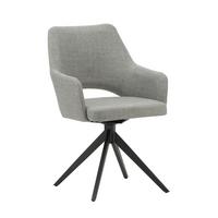 Stuhl Asher Grau - Schwarz/Grau, MODERN, Textil/Metall (54,5/85/61,5cm) - MID.YOU