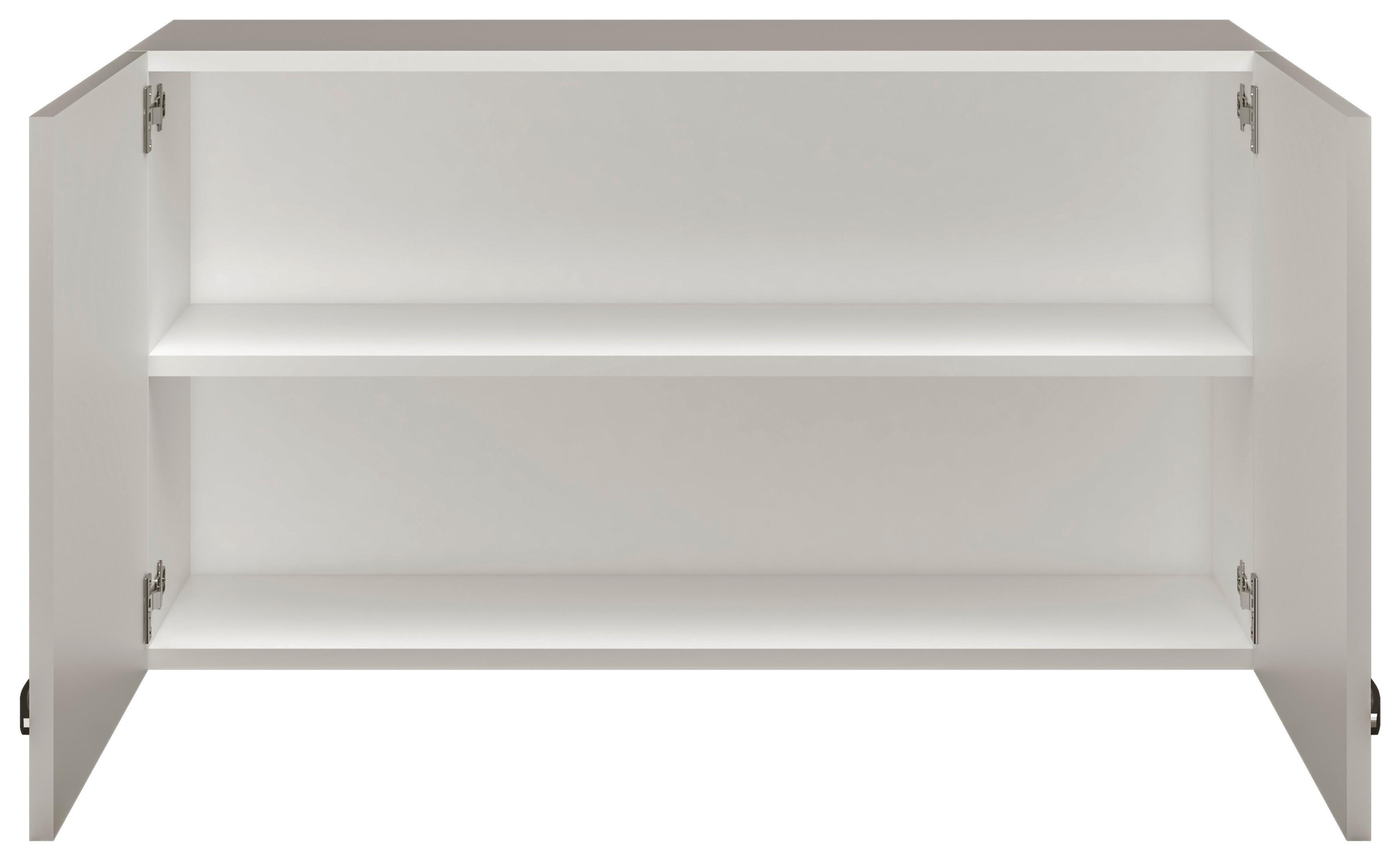 Kuhinjska Zgornja Omarica Alba, Bela, Š. 100 Cm - barve nerjavečega jekla/bela, Moderno, kovina/leseni material (100/54,8/32cm) - FlexWell