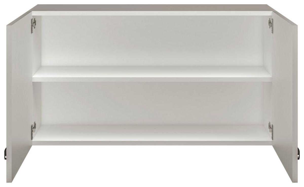 Kuhinjska Zgornja Omarica Alba, Bela, Š. 100 Cm - barve nerjavečega jekla/bela, Moderno, kovina/leseni material (100/54,8/32cm) - FlexWell