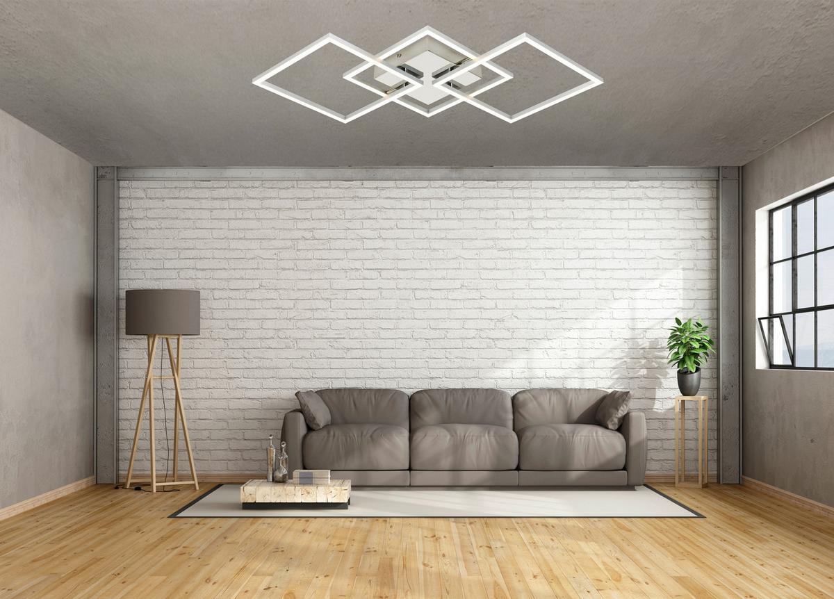 Stropna Led-svetilka Olpü - barve aluminija, Moderno, kovina/umetna masa (72,4/35,4/5,2cm) - Modern Living