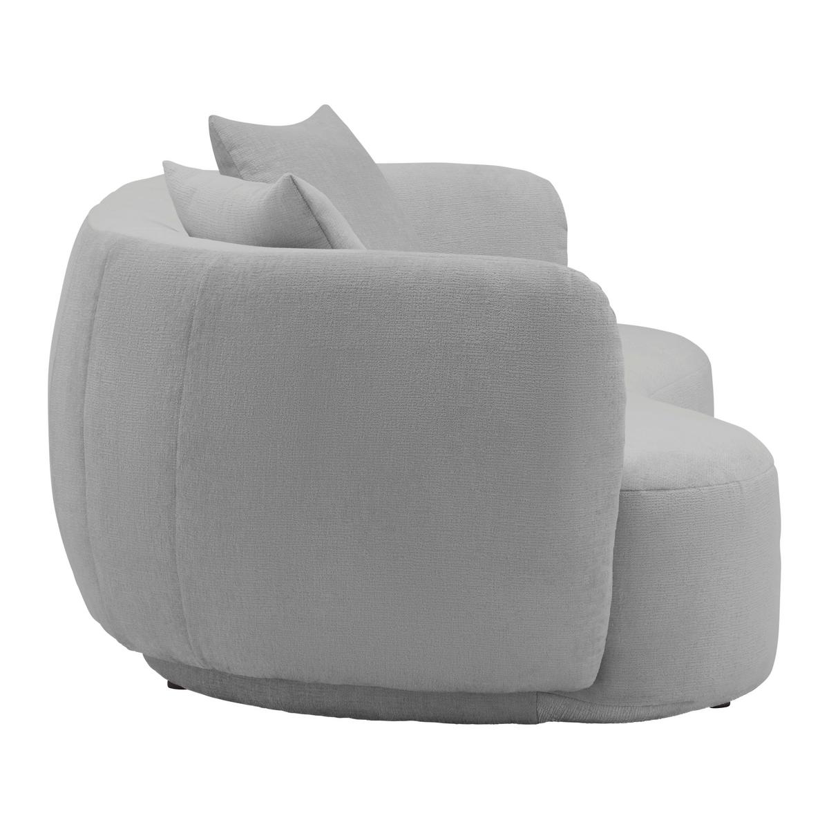 Bigofa Leonas Hellgrau - Hellgrau/Schwarz, MODERN, Kunststoff/Textil (235/72/110cm) - Premium Living