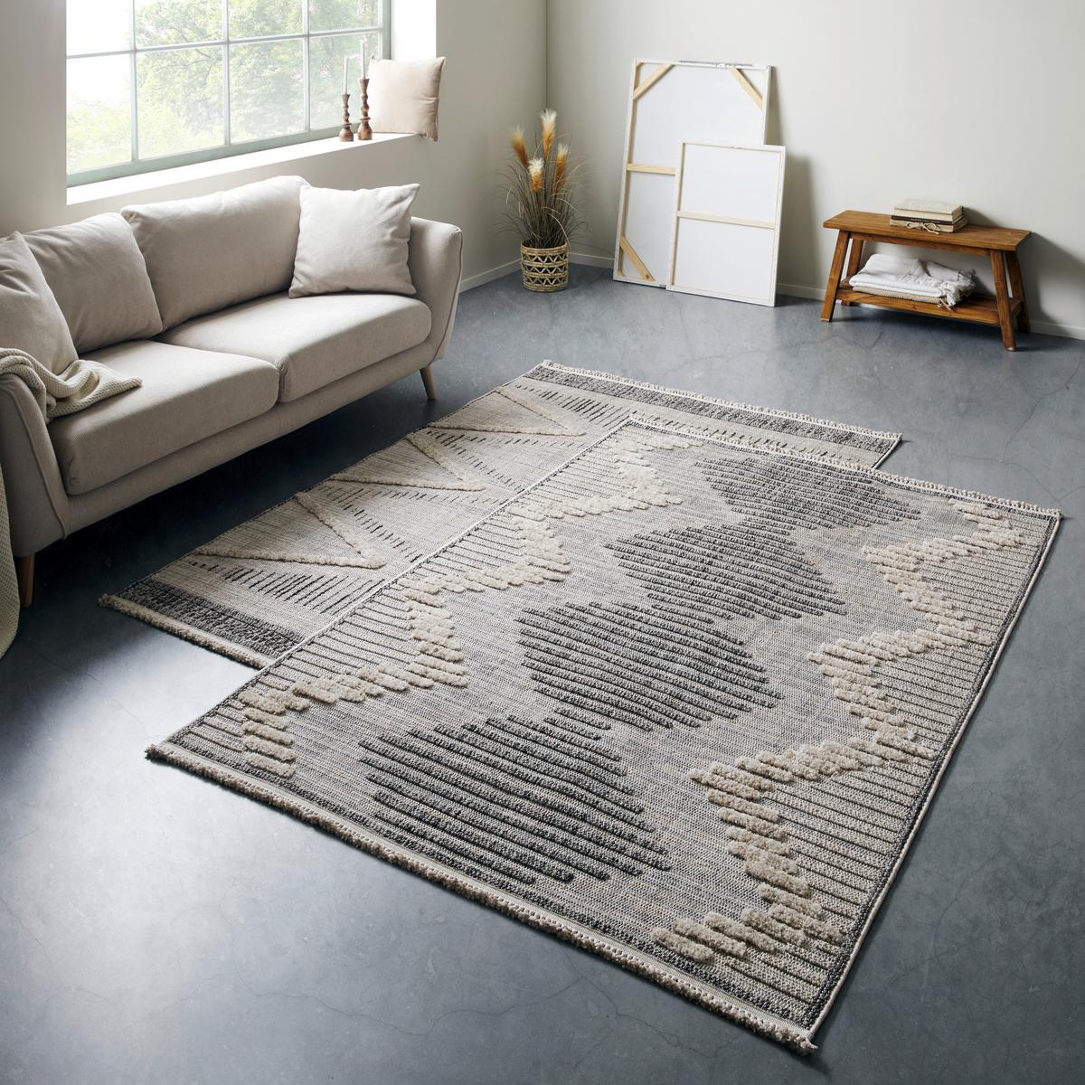 Flachwebteppich Valencia in Beige ca. 160x230cm - Beige, Modern, Textil (160/230cm) - Mömax