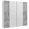 Kombinirana Omar Caldo - aluminij/bela, Konvencionalno, kovina/umetna masa (201/191/62cm) - Modern Living