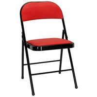 Zložljiv Stol Tudela Pu, Rdeča - rdeča/črna, Basics, kovina/tekstil (44/80/49cm) - MID.YOU