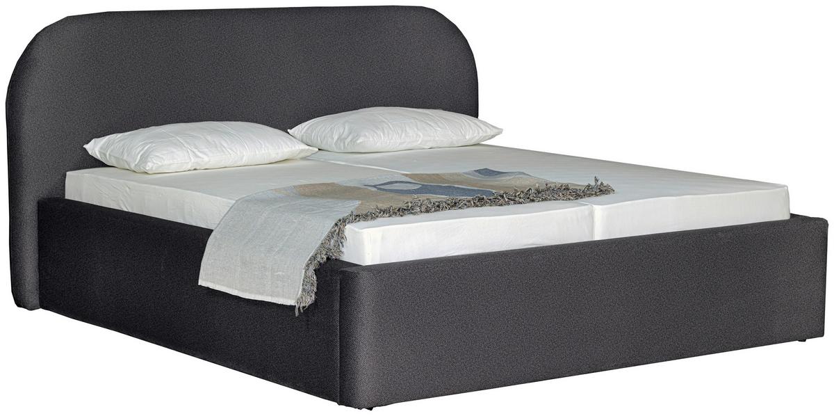 Oblazinjena Postelja - črna/antracit, Design, tekstil/les (180/200cm) - Mömax